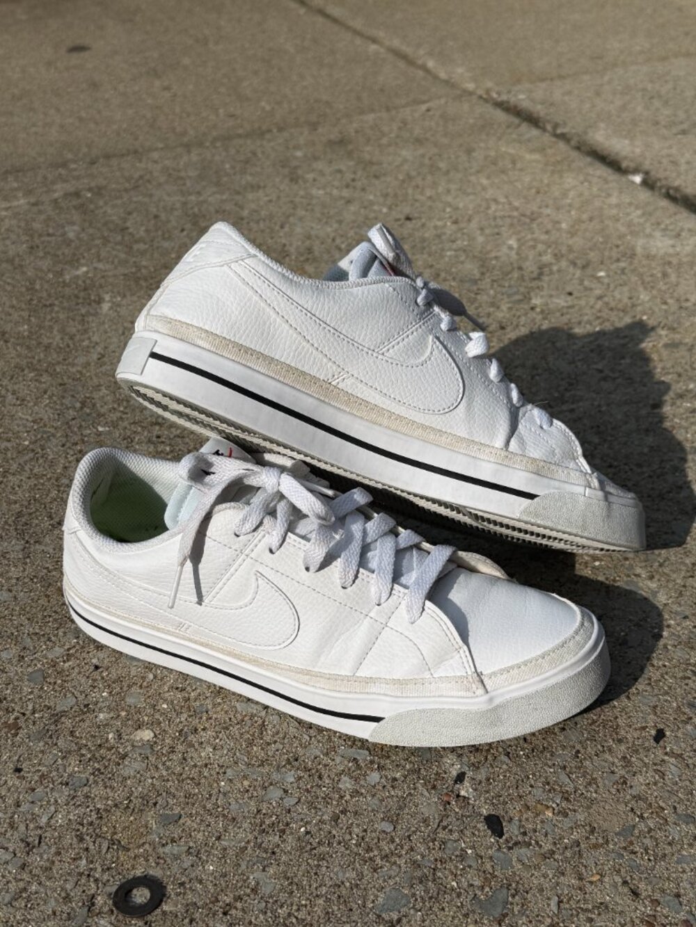 Nike Court Legacy Womens 11 White Sneakers Clean Girl Tenniscore Minimalist 4108
